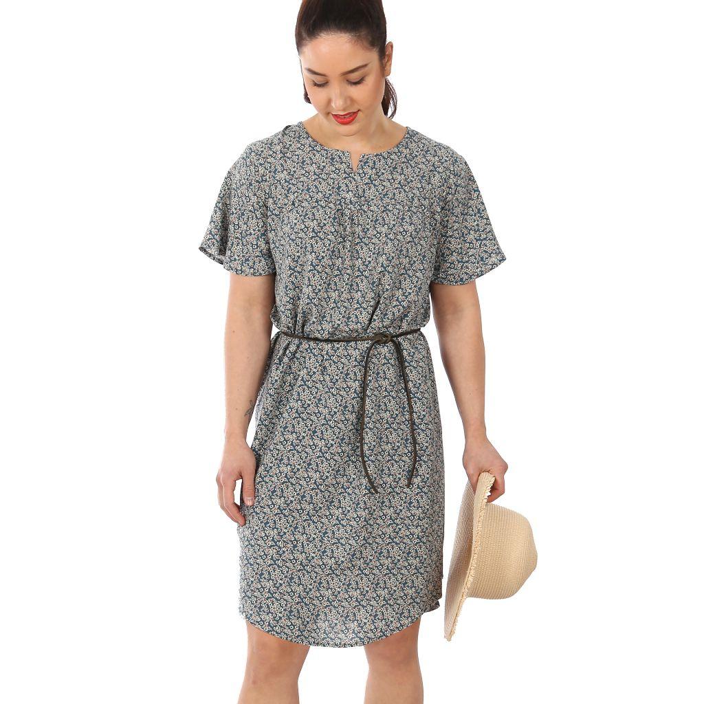 Papierschnittmuster Kleid mit runder Passe Frau Yule XS-XXL